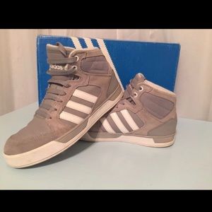 | Shoes | Grey Adidas Neo Label High Tops Poshmark